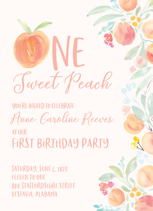 One Sweet Peach Birthday