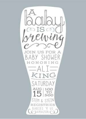 A Baby is Brewing Shower Invitation