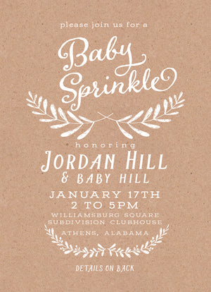 Branch Baby Sprinkle Invitation