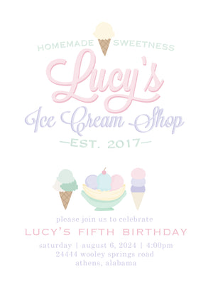 Ice Cream Shop Birthday