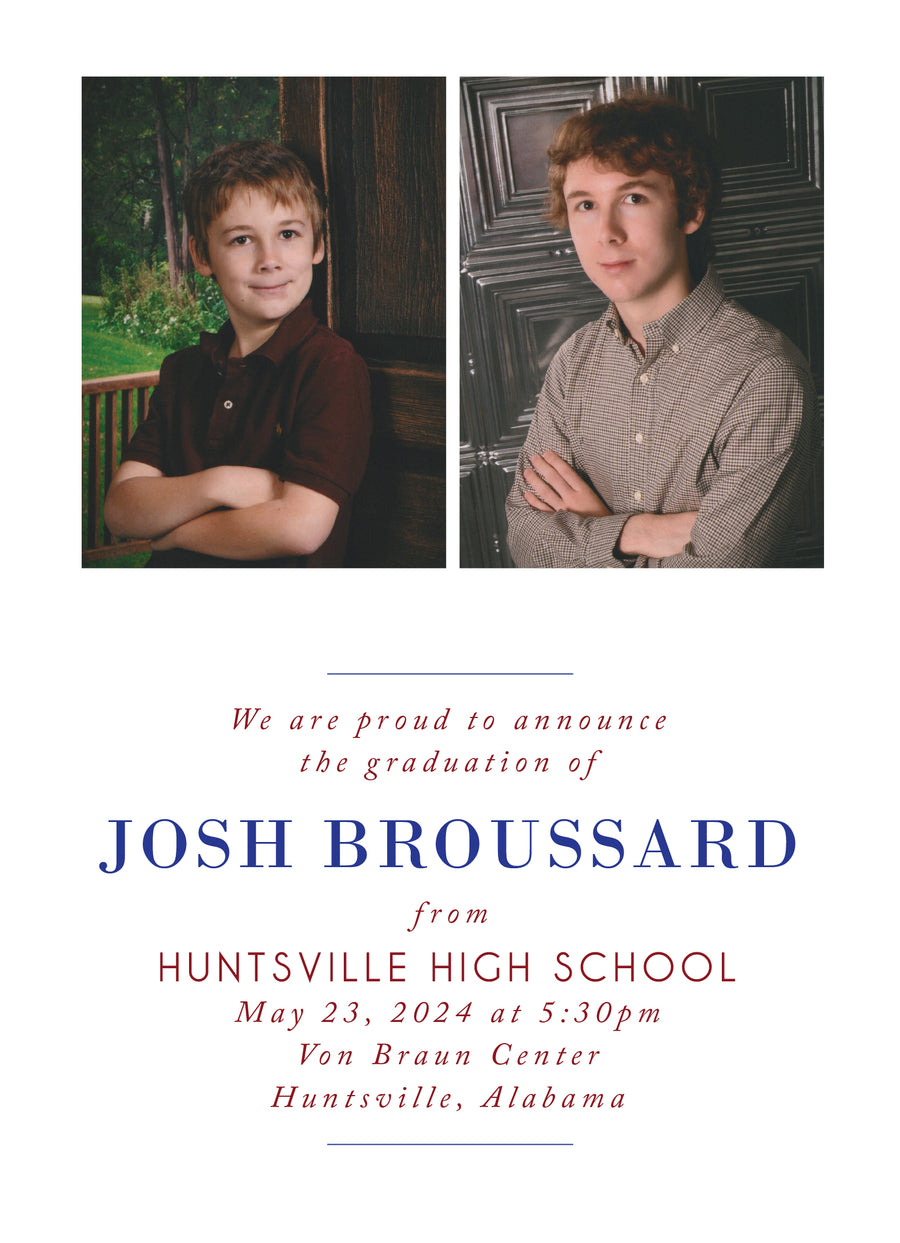 Josh Graduation Announcement