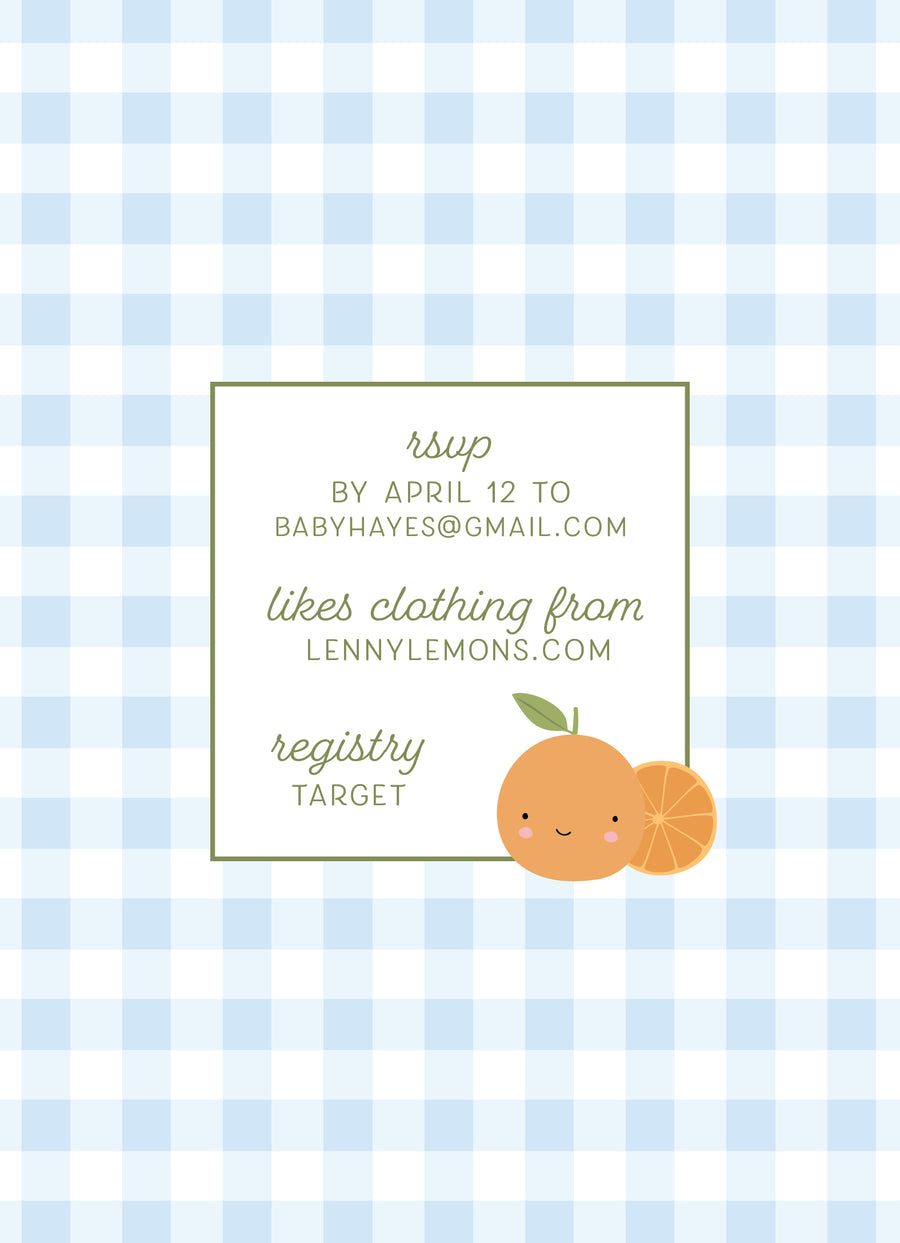 Little Cutie Baby Shower Invitation