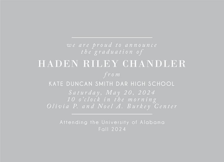 Riley Graduation Announcement