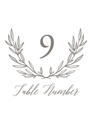 Taylor Table Numbers