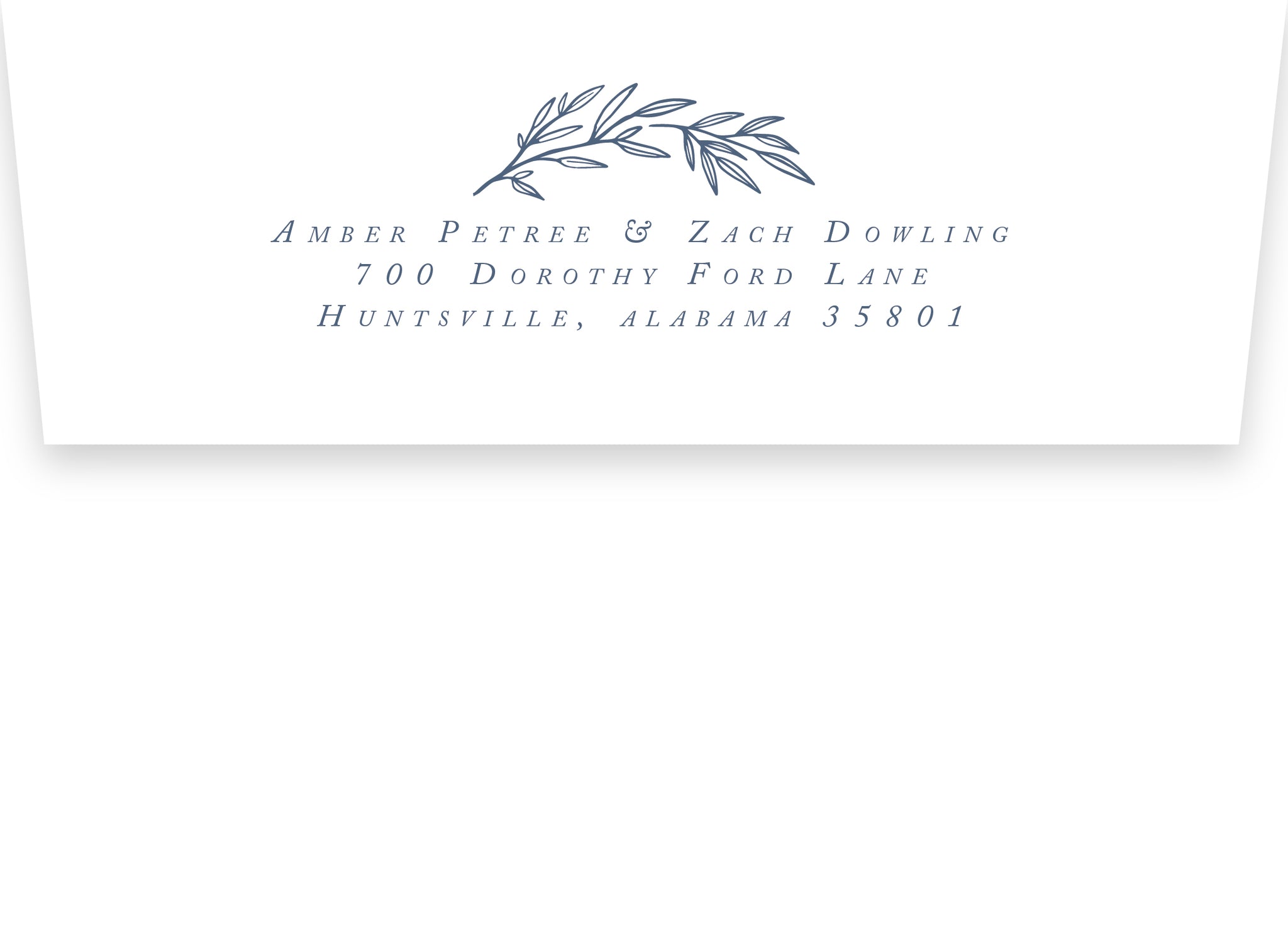 Amber Return Address Printing