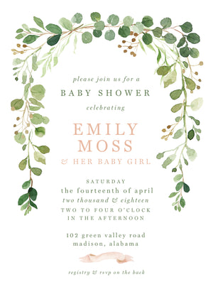 A Little Moss Shower Invitation