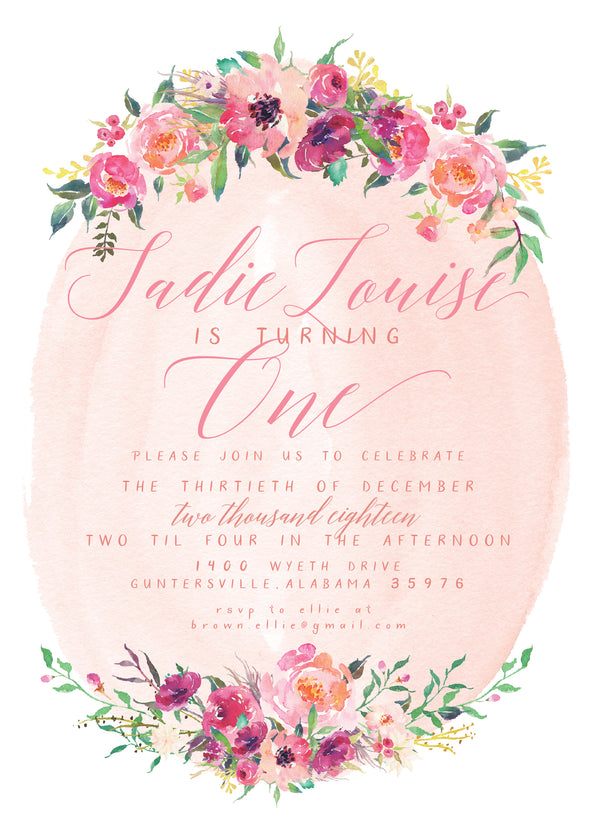 Flower Child Birthday Invitation Salt + Paperie