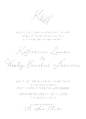 Katherine Invitation
