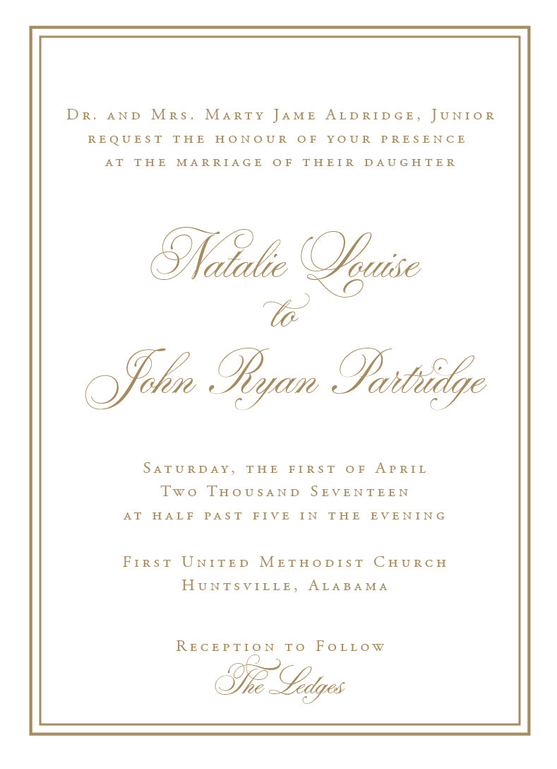 Natalie Invitation - Salt + Paperie