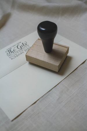 Custom Wooden Handle Stamp - 3in or less