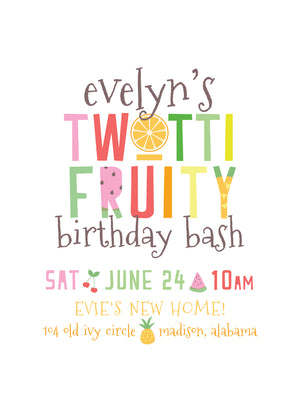 Fruity Birthday Invitation